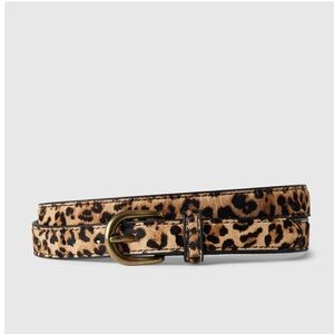 GAP Leopard Print Belt with Gold Buckle